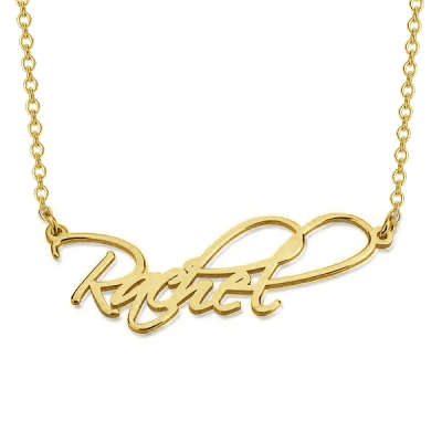 Rachel - Personalized Classic Script Name Necklace Adjustable 16”-20”