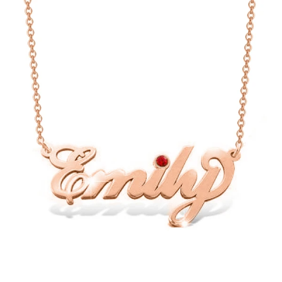 Personalized Birthstone Style Name Necklace Adjustable 16”-20”