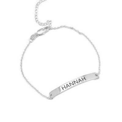 Loving You - Personalized Bar Engraved Bracelet Adjustable 6”-7.5”