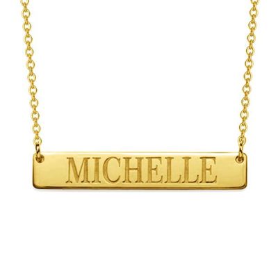 Personalized Bar Necklace Adjustable 16”-20”