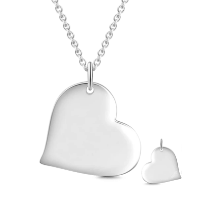 Forever In My Heart - Personalized Love Heart Necklace Adjustable 16”-20”