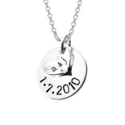 Personalized A Date to Remember Charm Necklace Adjustable 16”-20”