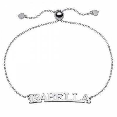 Personalized Uppercase Name Bracelet Length Adjustable 6”-7.5”