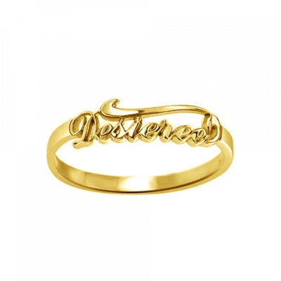 Personalized Script Name Ring