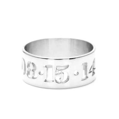 Personalized Date Cut Out Ring