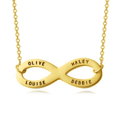 Custom Infinity Name Necklace Adjustable 16”-20”