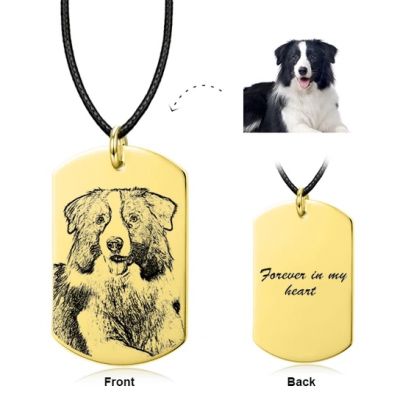 Personalized Pet Engraved Photo Necklace
