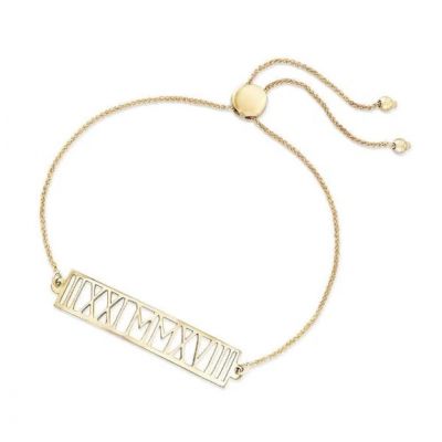 Personalized Roman Numeral Date Bracelet Length Adjustable 6”-7.5”