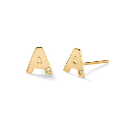 Personalized Uppercase Letter Earrings
