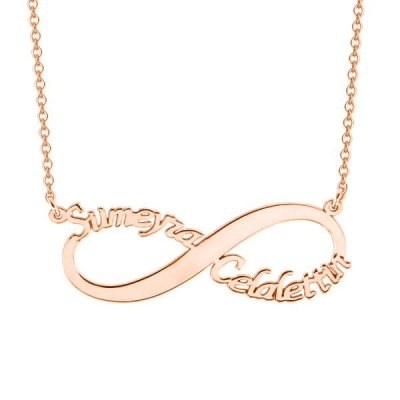 Personalized Infinity Name Necklace Adjustable 16”-20