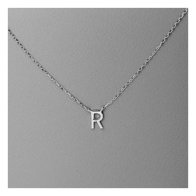 Personalized Single Initial Necklace With Your Choice of Letter Adjustable Chain 16