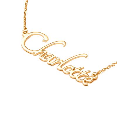 Charlotte - Personalized Any Name Choker Necklace Adjustable 16”-20”