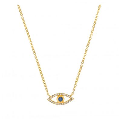 Lucky Eye Necklace with Birthstone Adjustable 16”-20”