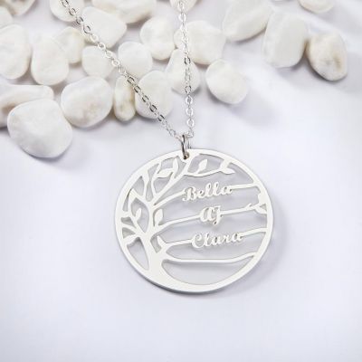 Personalized Name Necklace Tree of Life Adjustable 16”-20”