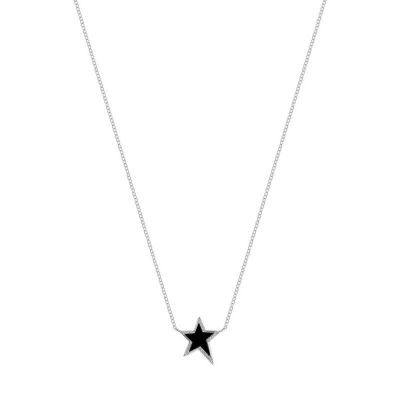 Onyx Star Necklace Adjustable 16”-20”