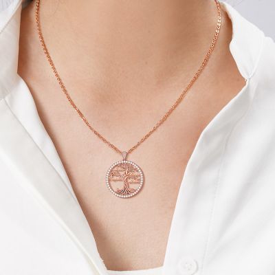 Custom Diamond Circle Family Tree Multi-name Necklace Adjustable 16”-20”
