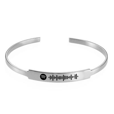 Scannable Spotify Code Custom Music Song Cuff Bracelet