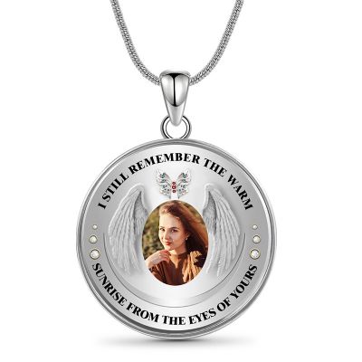 Personalized Photo Pendant Memorial Necklace Adjustable 16”-20”