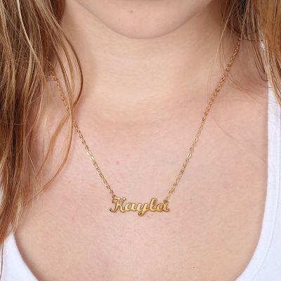 Kayla - Personalized Any Name Choker Necklace Adjustable 16”-20”