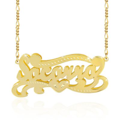 Custom 3D Double Plated Name Necklace