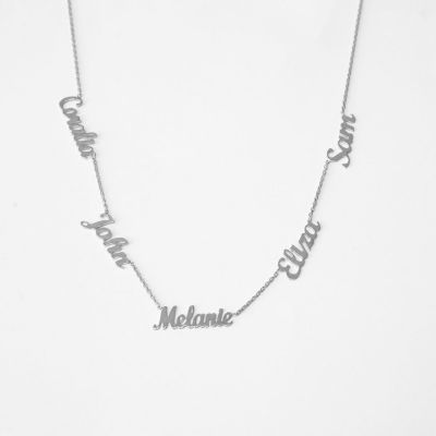 Custom Multiple Name Necklace Adjustable 16”-20”