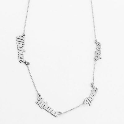 Personalized Multiple Name Necklace Adjustable 16”-20”