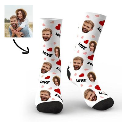 Custom Love and Face on Socks