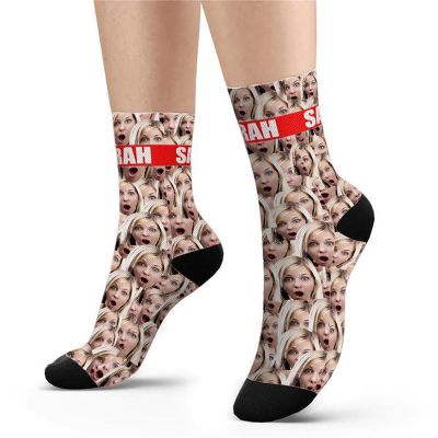 Custom Face Mash Socks Add Picture and Name
