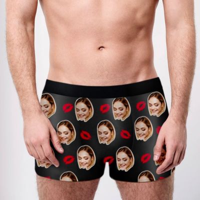 Custom Photo Boxer,Sweet Kiss Underwear - Men