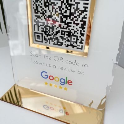 Personalized Business Review QR Code Sign | Salon Sign | 8x6 inches