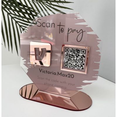 Personalized Octagon Venmo Payment QR Code Sign | 7x7 inches