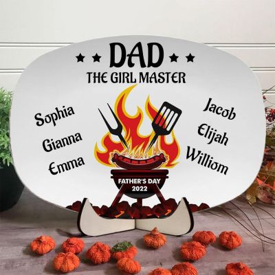 BBQ Grilling Platter for Dad - Personalized with the Grill Master's Name