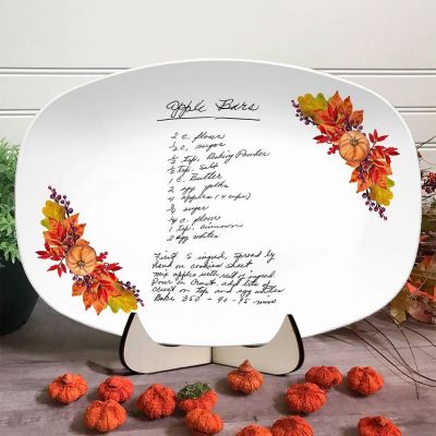 Custom Platter with Handwritten Family Recipe - A Thoughtful Gift for Mom
