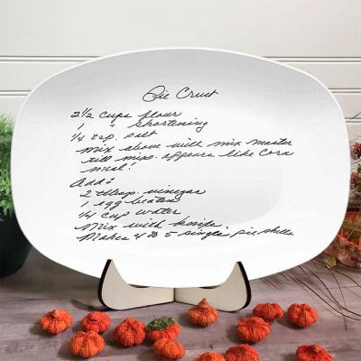 Handwritten Recipe Platter - Create a Family Recipe Keepsake for Grandma