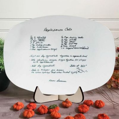 Custom Handwritten Family Recipe Platter - A Special Holiday Gift for Mom or Grandma
