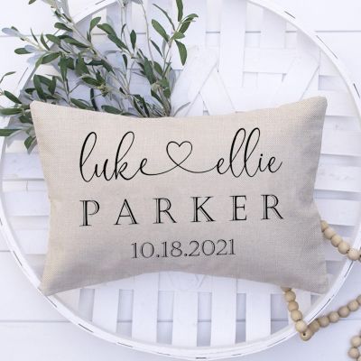 Personalized Established Date Couples Name Pillow - A Heartwarming Gift for Housewarming, Anniversary, and Valentine's Day