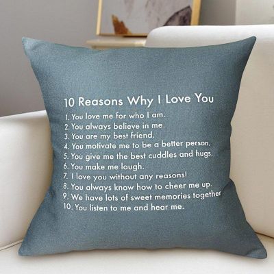Personalized Reasons Why I Love You Pillow - A Meaningful Valentine's Day or Anniversary Gift