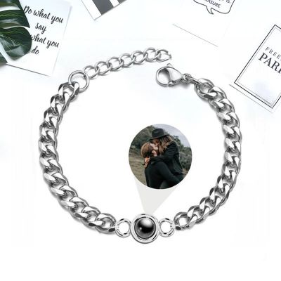 Custom Photo Bracelet for Men - Personalized Gift with a Personal Touch