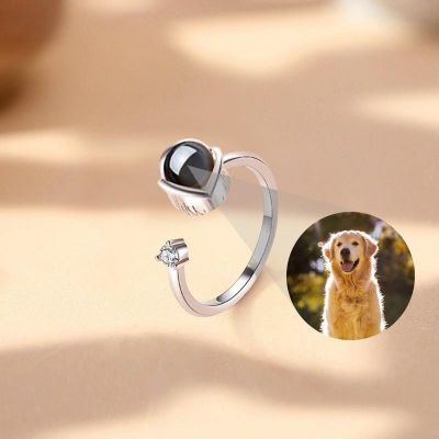 Personalized Heart of Rose Photo Projection Ring