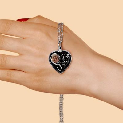 You Reside in My Heart: Personalized Picture Memorial Urn Necklace