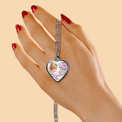 Ready to Soar, but My Heart Still Aches: Custom Picture Urn Necklace