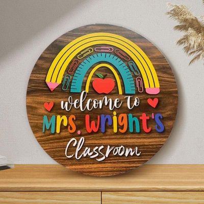Personalized Teacher Name Sign Door Hanger: Thoughtful Back-to-School Gift