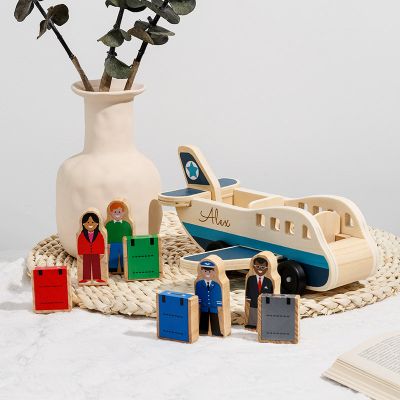 Personalized Custom Name Wooden Transportation Toys Educational Toys,Wooden Airplane Models,Gifts for Children