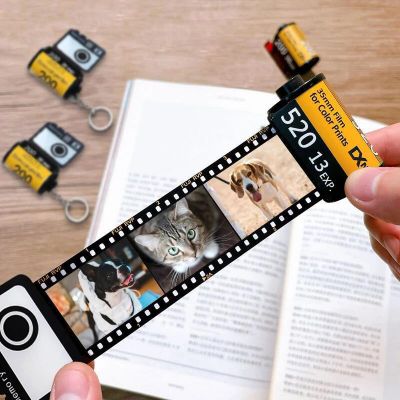 5/10/15 Pics Custom Photo Camera Roll Keychain With Pictures Customized Photo Gifts For Family