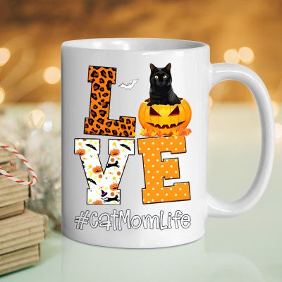 Personalized Cute Cat Love Mug - Lovely Halloween Gifts For Pet Lovers