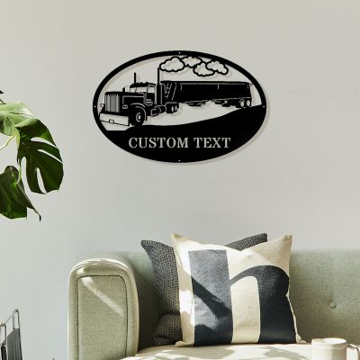 Personalized Custom Metal Sign Truck Monogram Wall Decor
