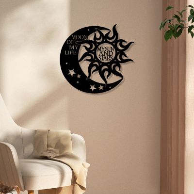 Personalized Custom Metal Sign Moon Of My Life Monogram Wall Decor