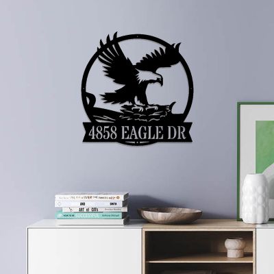 Personalized Custom Metal Sign Eagle's Nest Monogram Wall Decor