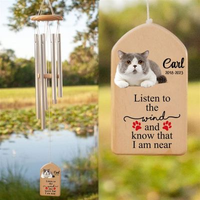 Personalized Pet Photo Memorial Wind Chime - Gift For Pet Lovers