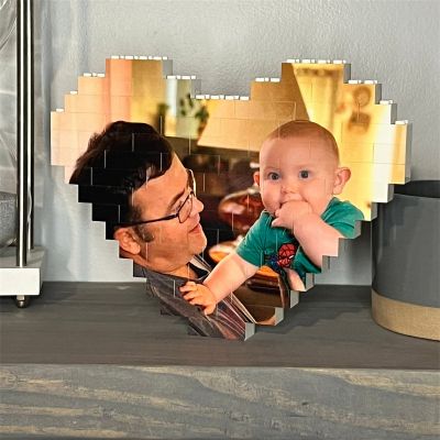 Personalized Heart Shaped Double Sided Photo Puzzle Gift